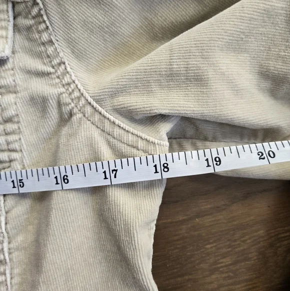 VTG Nautica corduroy 90s y2k zip up jacket beige women sz M - Picture 10 of 10